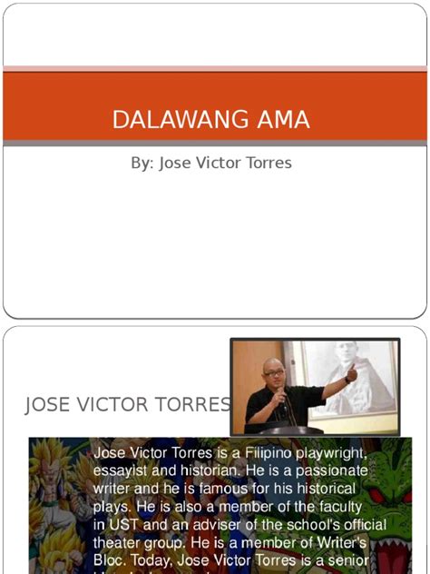 Moral leson of dalawang ama by jose victor torres